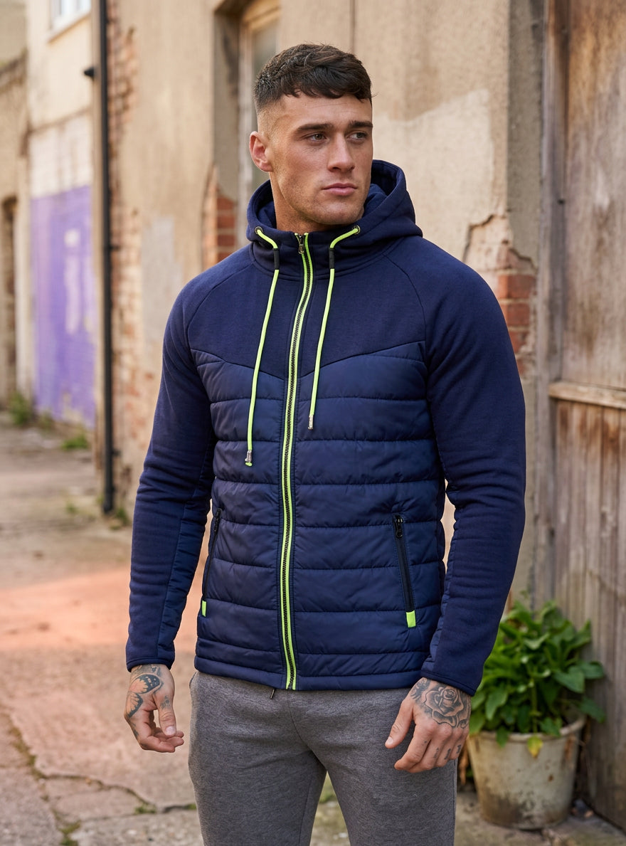 Campera hombre deportiva Combinada Slim